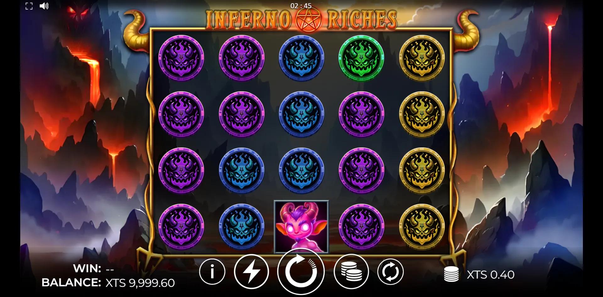 Inferno Riches slot gameplay screenshot