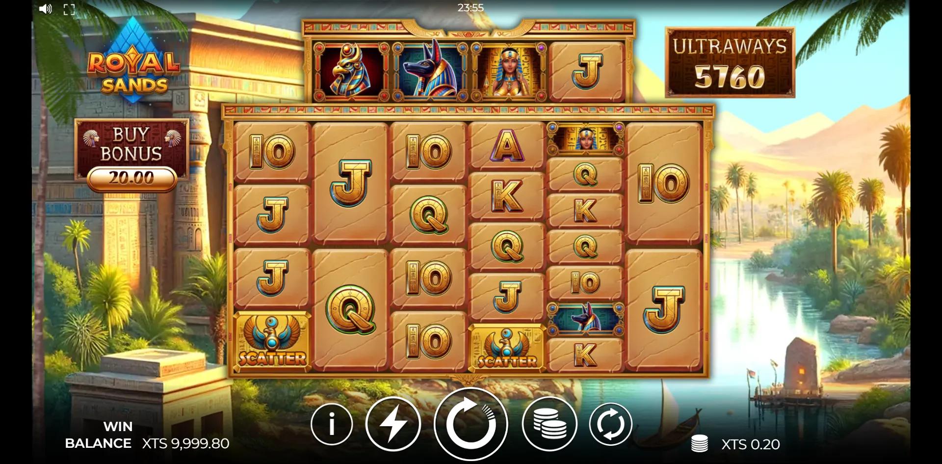 Royal Sands slot gameplay screenshot