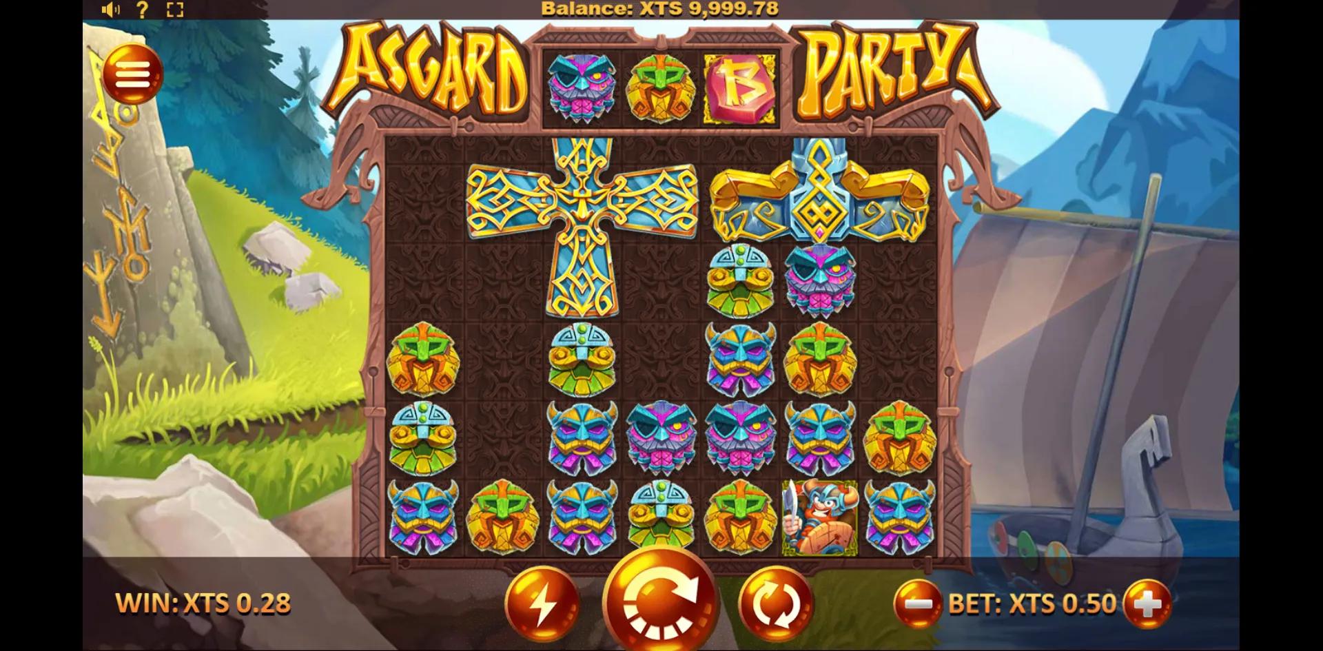 Asgard Party slot gameplay screenshot