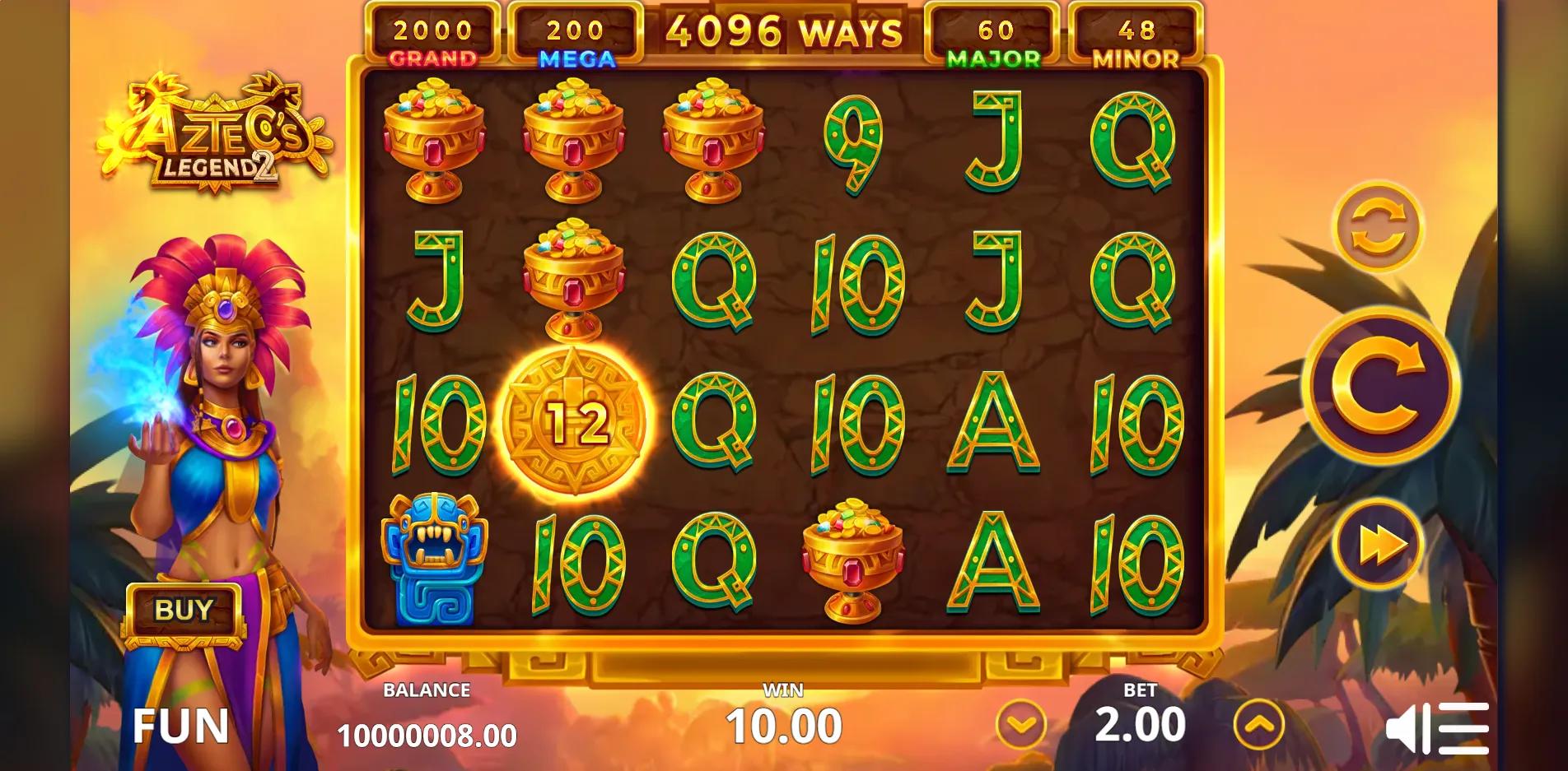 Aztecs Legends 2 slot gameplay screenshot