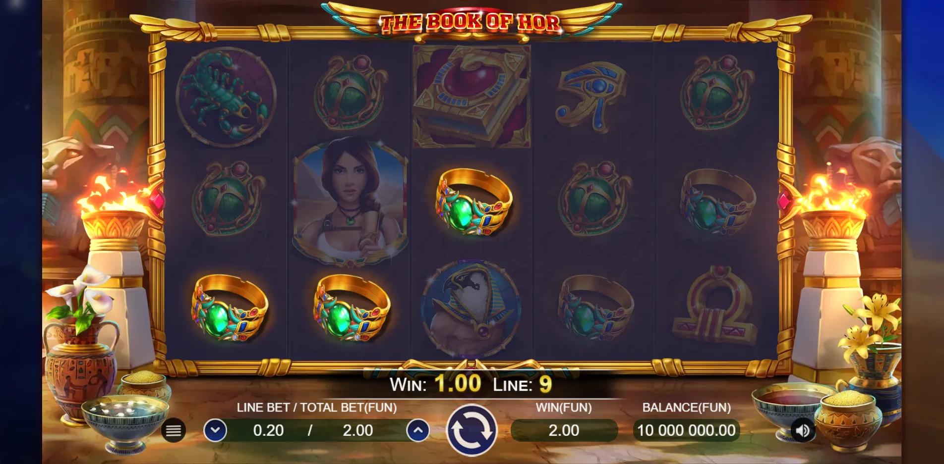 Book Of Hor slot gameplay screenshot