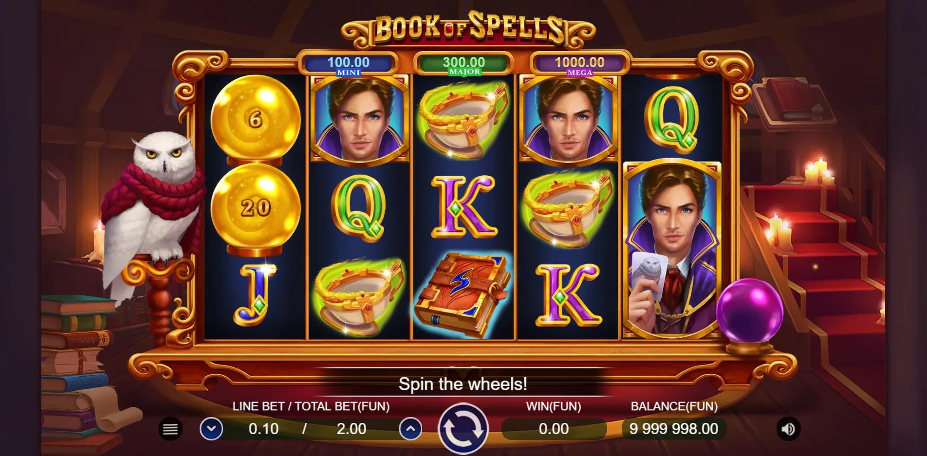 Book of Spells slot gameplay screenshot