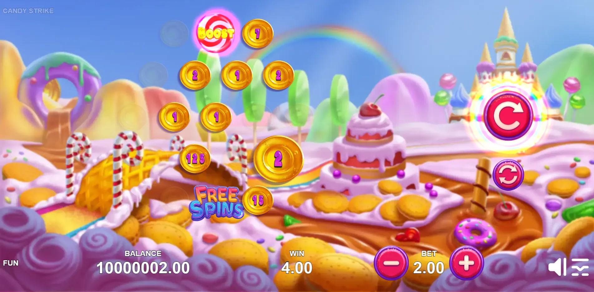 Candy Strike slot gameplay screenshot
