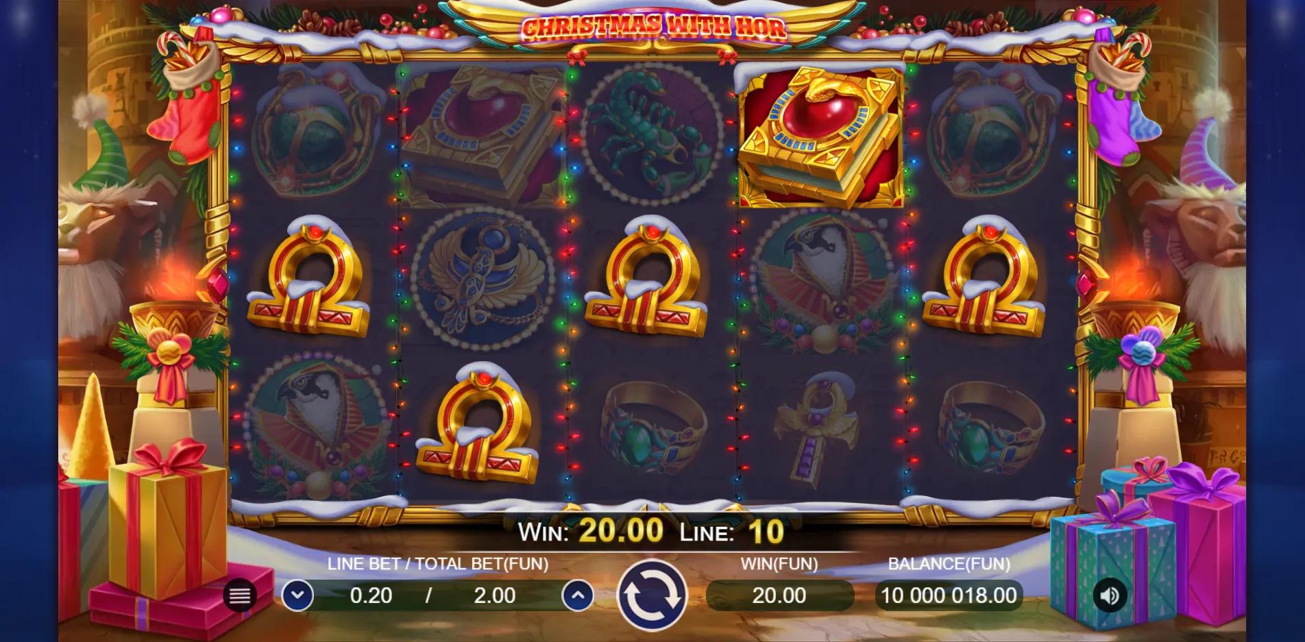 Christmas with Hor slot gameplay screenshot