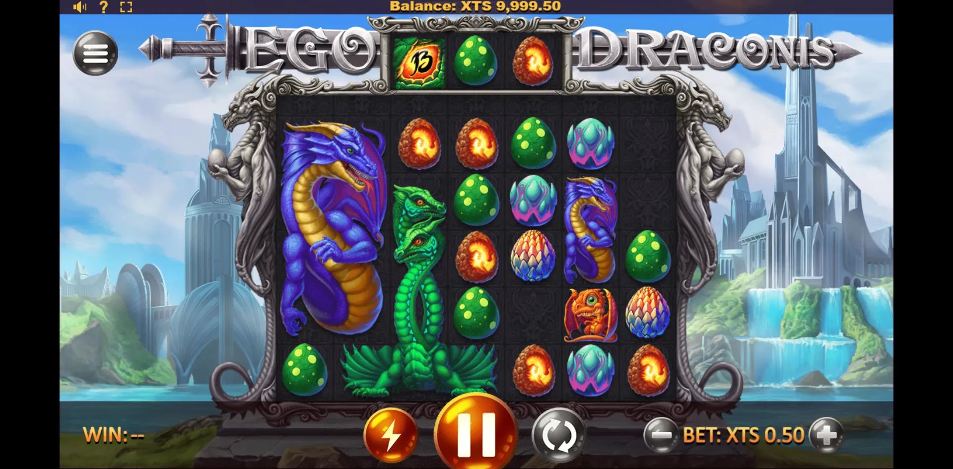 Ego Draconis slot gameplay screenshot