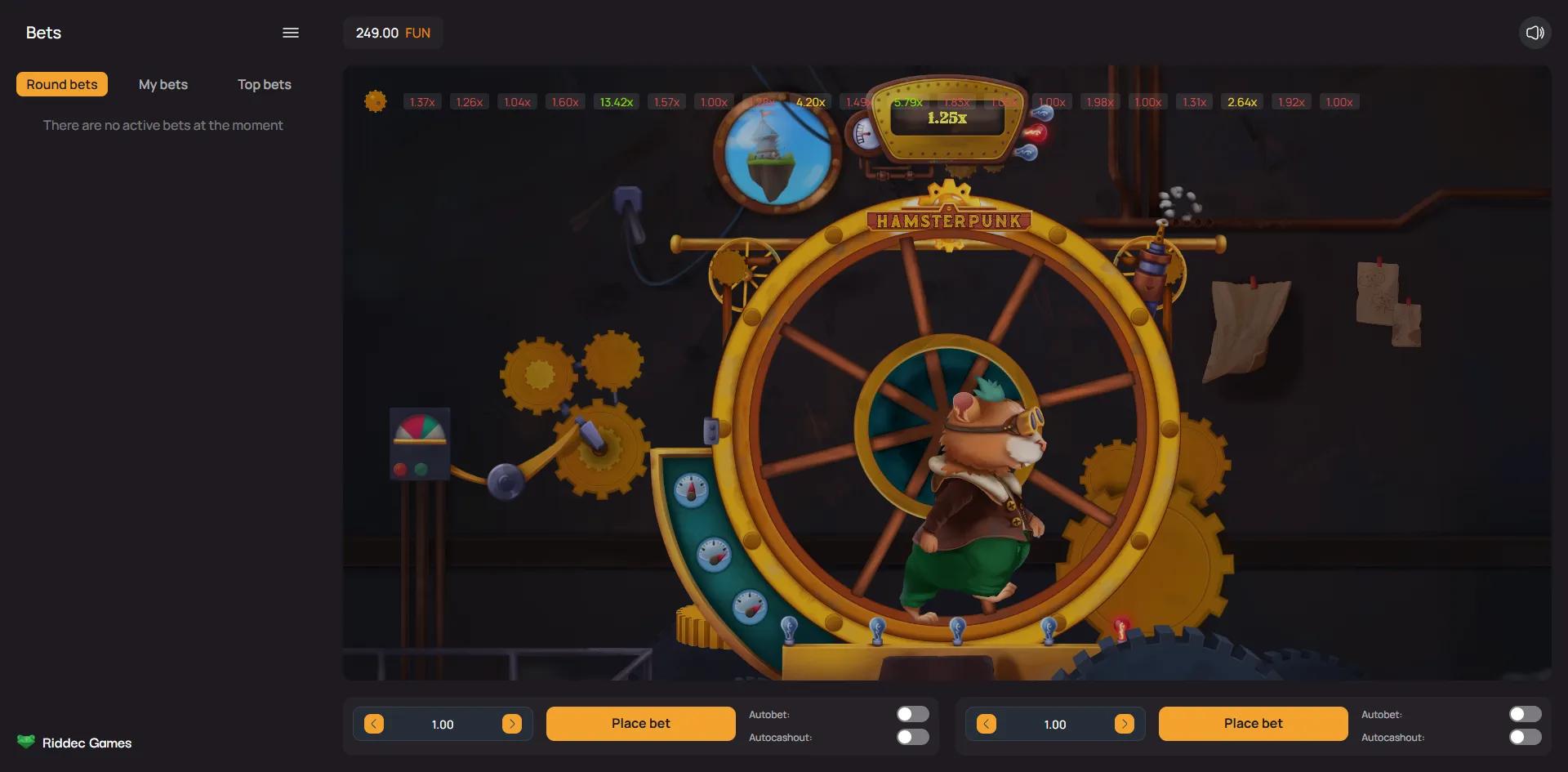 Hamsterpunk Crash slot gameplay screenshot