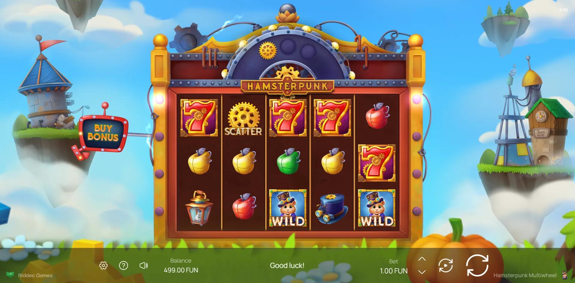 Hamsterpunk Multiwheel slot gameplay screenshot