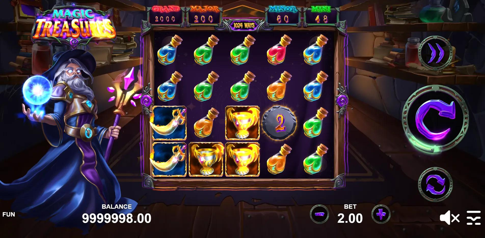 Magic Treasures slot gameplay screenshot