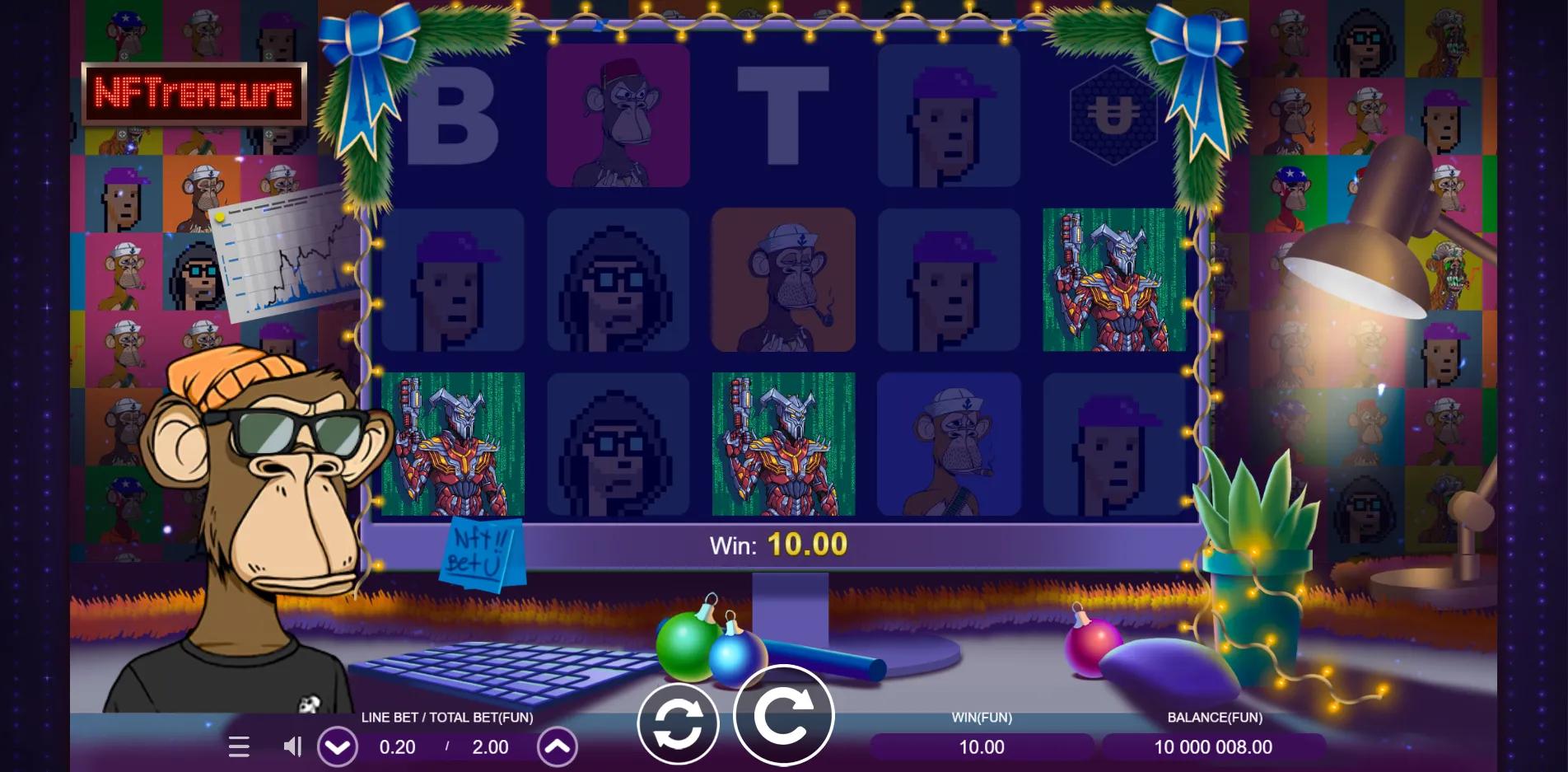 NFTreasure slot gameplay screenshot
