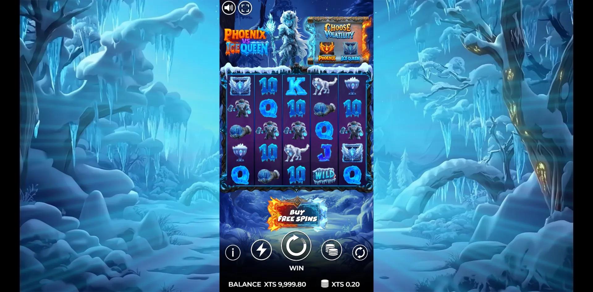 Phoenix vs Ice Queen slot gameplay screenshot