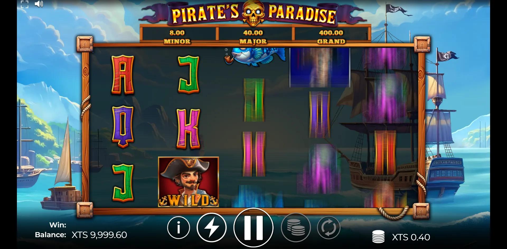 Pirates Paradise slot gameplay screenshot