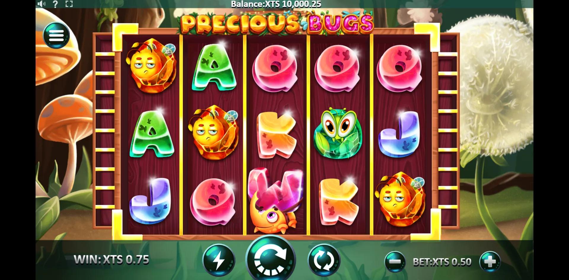 Precious Bugs slot gameplay screenshot