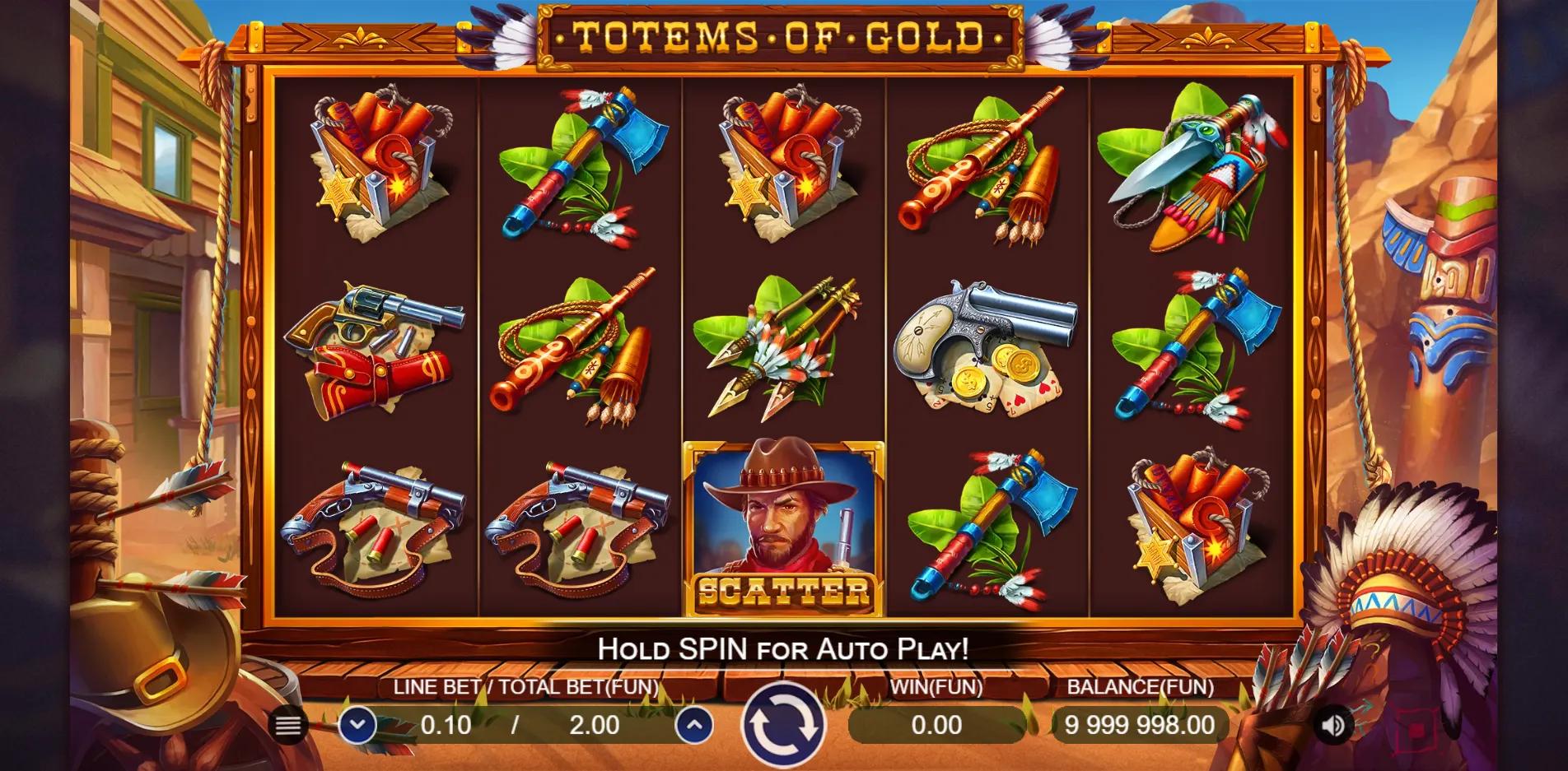 Totems Of Gold slot gameplay screenshot