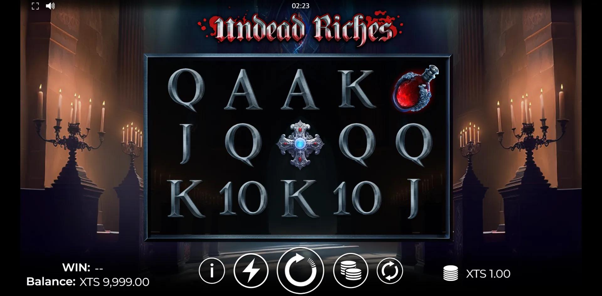 Undead Riches slot gameplay screenshot